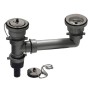 Dobbelt afløb 125 - 320 mm med Ø 25 mm studs