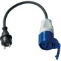 1852 CEE 220V hun til almindelig han - 0.50m kabel 2.5mm2