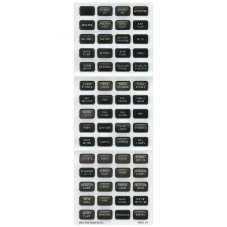 Blue Sea Systems Contura Label Kit sort
