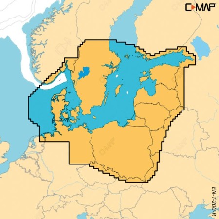 C-Map Reveal X, Skagerak, Katttegat "kun ved køb af plotter"