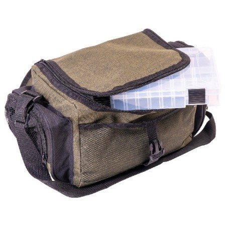 Kinetic fiske taske med 3 bokse 39x37x20cm