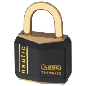 Abus hængelås massiv messing 2stk samme nøgle 40mm