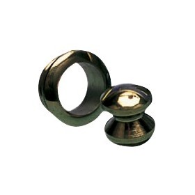 Roset/Knop messing til dør 19mm mont. hul 23 mm
