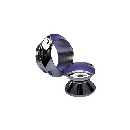 Roset/Knop forkromet messing til dør 13mm mont. hul 23 mm