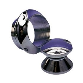 Roset/Knop forkromet messing til dør 16mm mont. hul 23mm