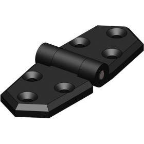 Trudesign hængsel kort sort 96x35mm
