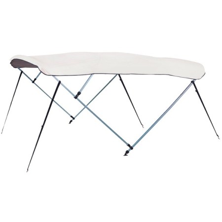 Bimini top 3-arm alu. rør Ø25mm hvid l180 b160-170 h110cm