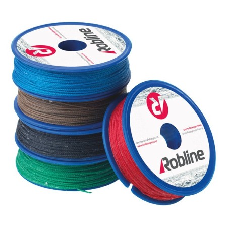 Robline Vokset Taklegarn 0,8mm ass. farve boks 10 rl x 80m