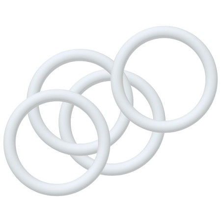Gummiring til kaleche hvid indv. Ø47mm, tykkelse Ø7mm 4-pak