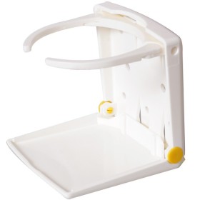 Flaskeholder plast justerbar hvid