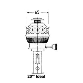 DHR Brænder messing for 20 ideal