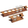 Roca glasholder teak 2 glas 28x9x9cm